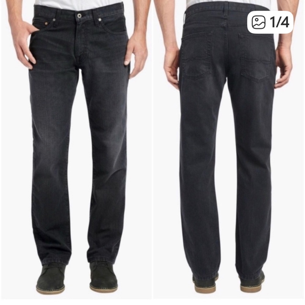 Lucky Brand 221 original straight black jeans Size 38 waist 32 length